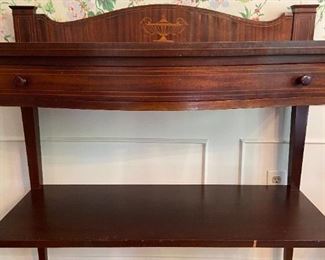 Side Buffet with one drawer and wheels 42"H x 40"w 16"D. Matching Sideboard Buffet Wine bar also available