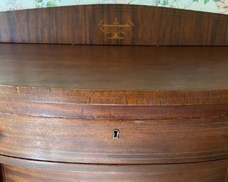 Antique Sideboard Buffet and Wine Bar Cabinet on wheels: 47"H x 78.5" W x 27"D . Matching Side Buffet also available