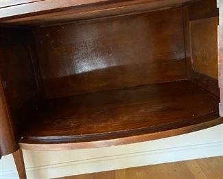 Antique Sideboard Buffet and Wine Bar Cabinet on wheels: 47"H x 78.5" W x 27"D . Matching Side Buffet also available