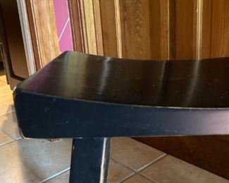 Black stool: 21"H x 18"W x 9.5" D. Perfect addition to your entry hallway to put on or take off shoes!