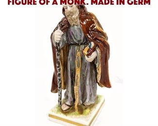 Lot 4 Naples Painted Porcelain Figure of a Monk. Made in Germ