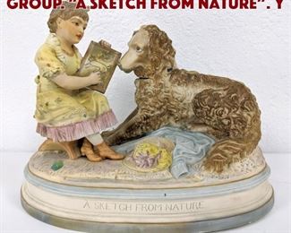 Lot 7 Vintage Bisque Figural Group. A Sketch from Nature. Y