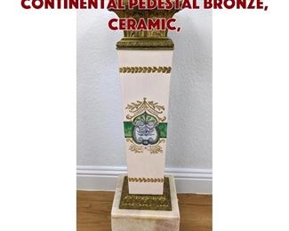 Lot 14 Highly Decorative Continental Pedestal Bronze, Ceramic,