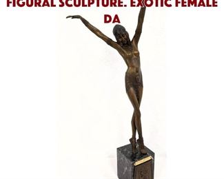 Lot 31 Bronze Reproduction Figural Sculpture. Exotic female da