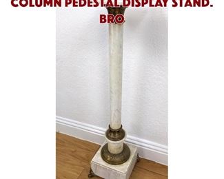 Lot 32 Antique White Marble Column Pedestal Display Stand. Bro