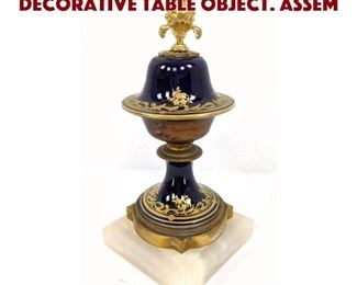 Lot 57 French Painted Porcelain Decorative Table Object. Assem
