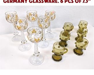Lot 70 12pc Vintage Bavarian Germany Glassware. 6 pcs of 7.5