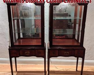 Lot 71 Pr Vintage Arch Top Vitrines Display Curio Cabinets. 3