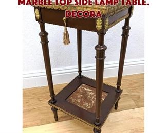 Lot 83 French Style Antique Marble Top Side Lamp Table. Decora