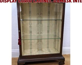Lot 115 Glass Front Mahogany Display Curio Cabinet. Damask inte