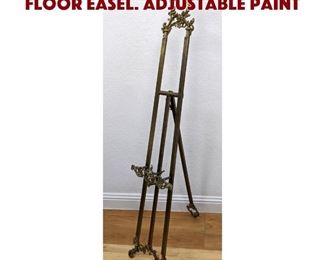 Lot 119 Decorative Brass Standing Floor Easel. Adjustable Paint