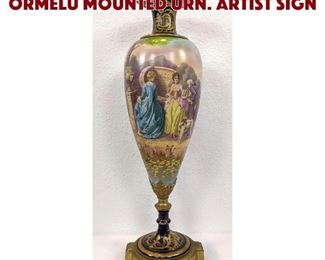 Lot 128 SEVRES French Porcelain Ormelu Mounted Urn. Artist sign