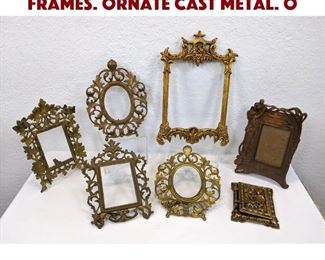 Lot 138 7pc Lot of Vintage Picture Frames. Ornate cast metal. O