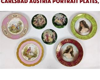 Lot 158 7pc Porcelain Lot. 2 Carlsbad Austria Portrait Plates,