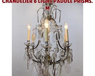 Lot 181 Traditional Crystal Chandelier 6 light Paddle Prisms. M