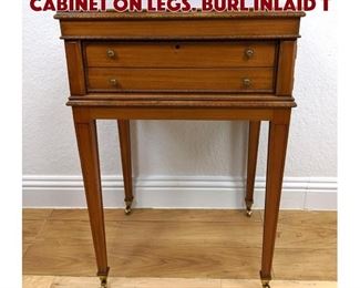 Lot 198 BOGETTI PARMA Flatware Cabinet on Legs. Burl inlaid t