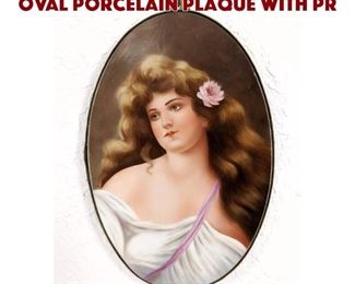 Lot 203 Signed KPM Berlin Plaque. Oval porcelain plaque with pr