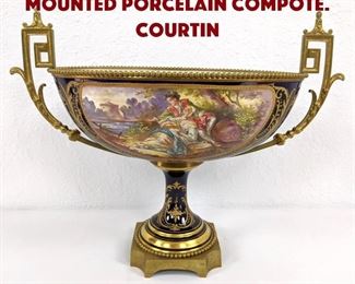 Lot 206 SEVRES France Ormelu Mounted Porcelain Compote. Courtin