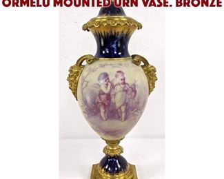 Lot 223 SEVRES French Porcelain Ormelu Mounted Urn Vase. Bronze