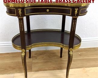 Lot 238 Marble Top French Gilt Ormelu Side Table. Brass gallery