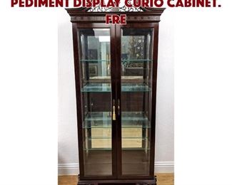 Lot 257 Contemporary Broken Pediment Display Curio Cabinet. Fre