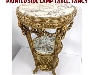 Lot 270 3 Tier French Style Gilt Painted Side Lamp Table. Fancy