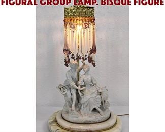 Lot 283 Bisque Courting Scene Figural Group Lamp. Bisque figure