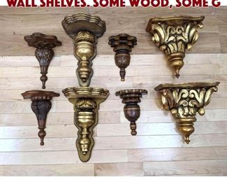 Lot 290 4pr Decorative Brackets Wall Shelves. Some wood, some g