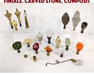 Lot 322 Dealer Lot Vintage Lamp Finials. Carved stone, composit
