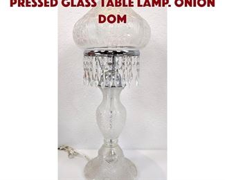 Lot 331 Elegant Cut Crystal Pressed Glass Table Lamp. Onion dom