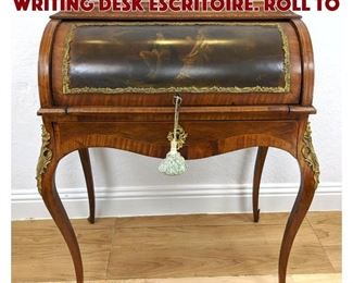 Lot 361 French Style Marquetry Writing Desk Escritoire. Roll to
