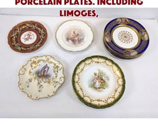 Lot 369 11 pc Continental Porcelain Plates. Including Limoges, 