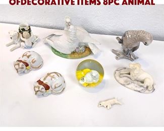 Lot 415 8pc Animal, Dog, Bird Lot ofDecorative Items 8pc Animal