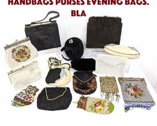 Lot 434 15pc Assorted Vintage Handbags Purses Evening Bags. Bla