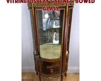 Lot 448 French Gilt Ormolu Vitrine Display Cabinet. Bowed glass