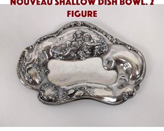 Lot 454 Sterling Silver Art Nouveau Shallow Dish Bowl. 2 figure