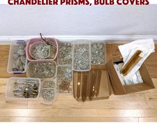 Lot 457 Assortment of Lighting Chandelier Prisms, Bulb Covers