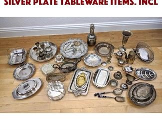 Lot 462 Huge lot of Assorted Silver Plate Tableware Items. Incl