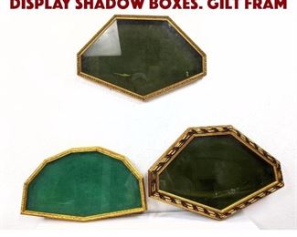 Lot 498 3 Gilt Wood Folding Fan Display Shadow Boxes. Gilt fram