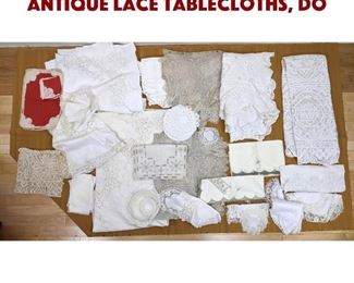 Lot 528 Lg Collection of Vintage Antique Lace Tablecloths, Do