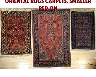 Lot 534 Lot of 3 Handmade Oriental Rugs Carpets. Smaller red on