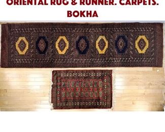 Lot 536 Lot of 2 Handmade Oriental Rug Runner. Carpets. Bokha