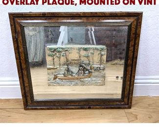 Lot 562 ARG 925 Sterling Silver Overlay Plaque, Mounted on Vint