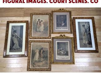 Lot 571 3 Pr Engraving Prints. Figural images. Court scenes. Co