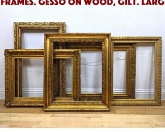 Lot 581 Grouping of 5 Vintage Frames. Gesso on wood, gilt. Larg