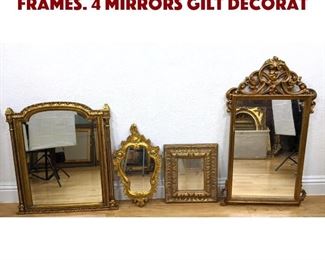 Lot 590 4 Mirrors Gilt Decorated Frames. 4 Mirrors Gilt Decorat