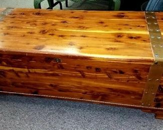 Strapped cedar hope chest