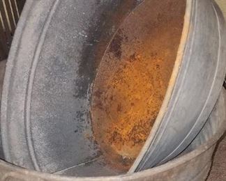 Galvanized tubs