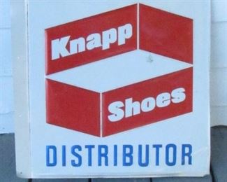 Vintage Knapp Shoes Advertising Flange Sign