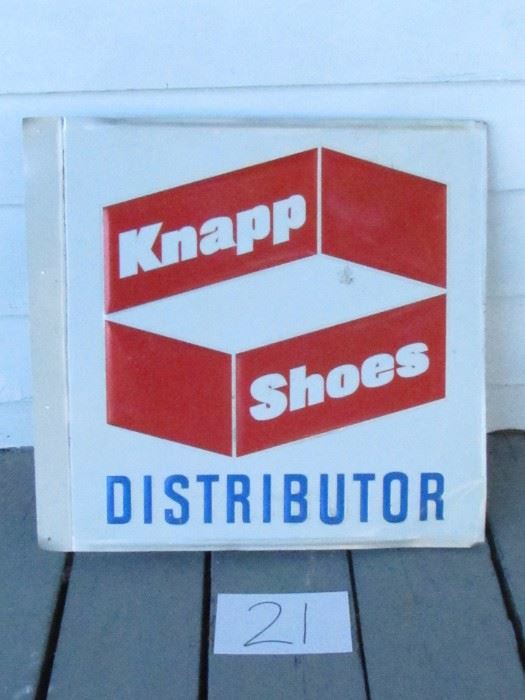 Vintage Knapp Shoes Advertising Flange Sign